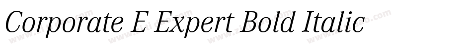 Corporate E Expert Bold Italic OsF字体转换